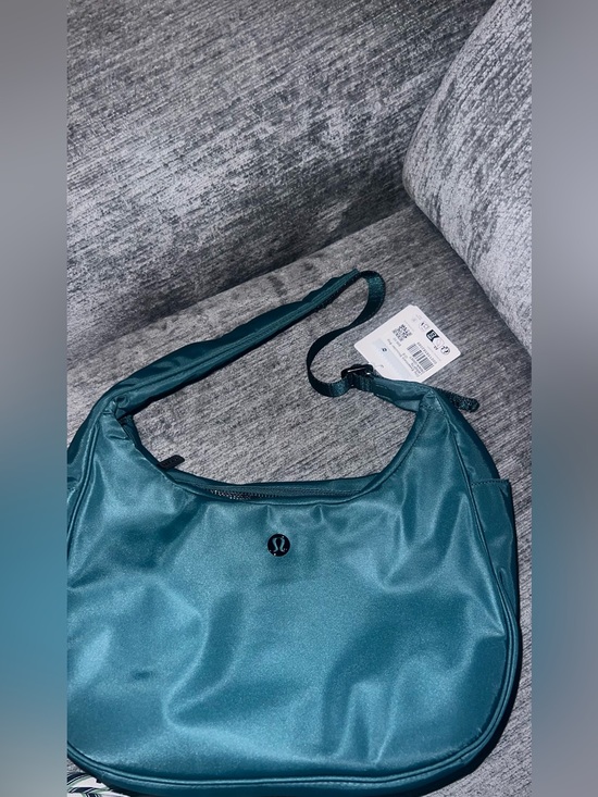 Handbags - LULULEMON City Essentials Shoulder Bag - Dark Green with Burgundy Strap